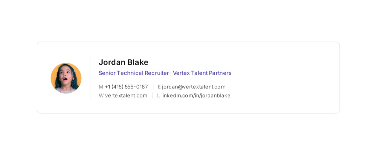 Recruiter Email Signature - Free AI Email Signature Generator, 50+ Real Email Signature Examples