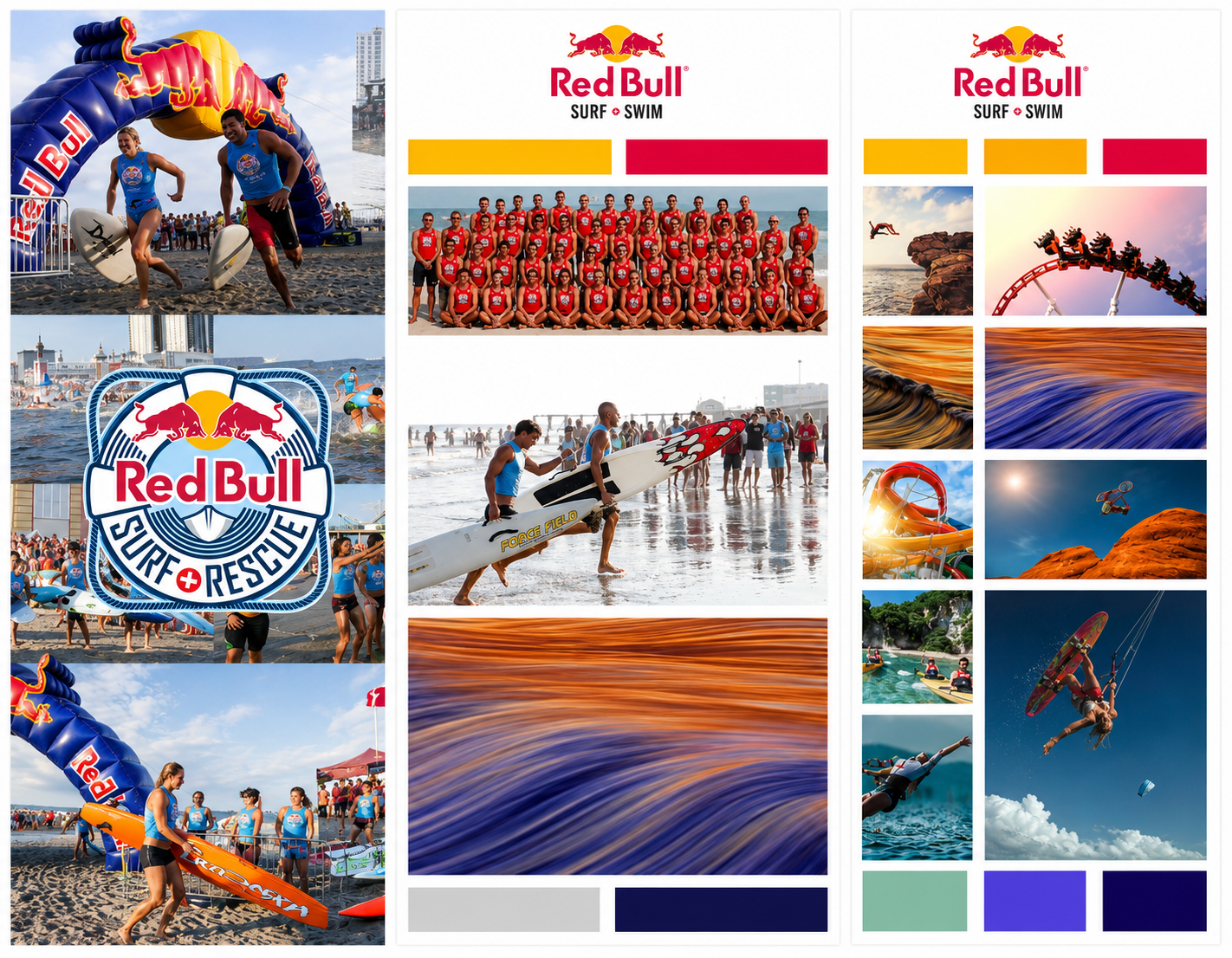 Red Bull Surf Event Mood Board - Free AI Mood Board Generator, 50+ Real Mood Board Examples