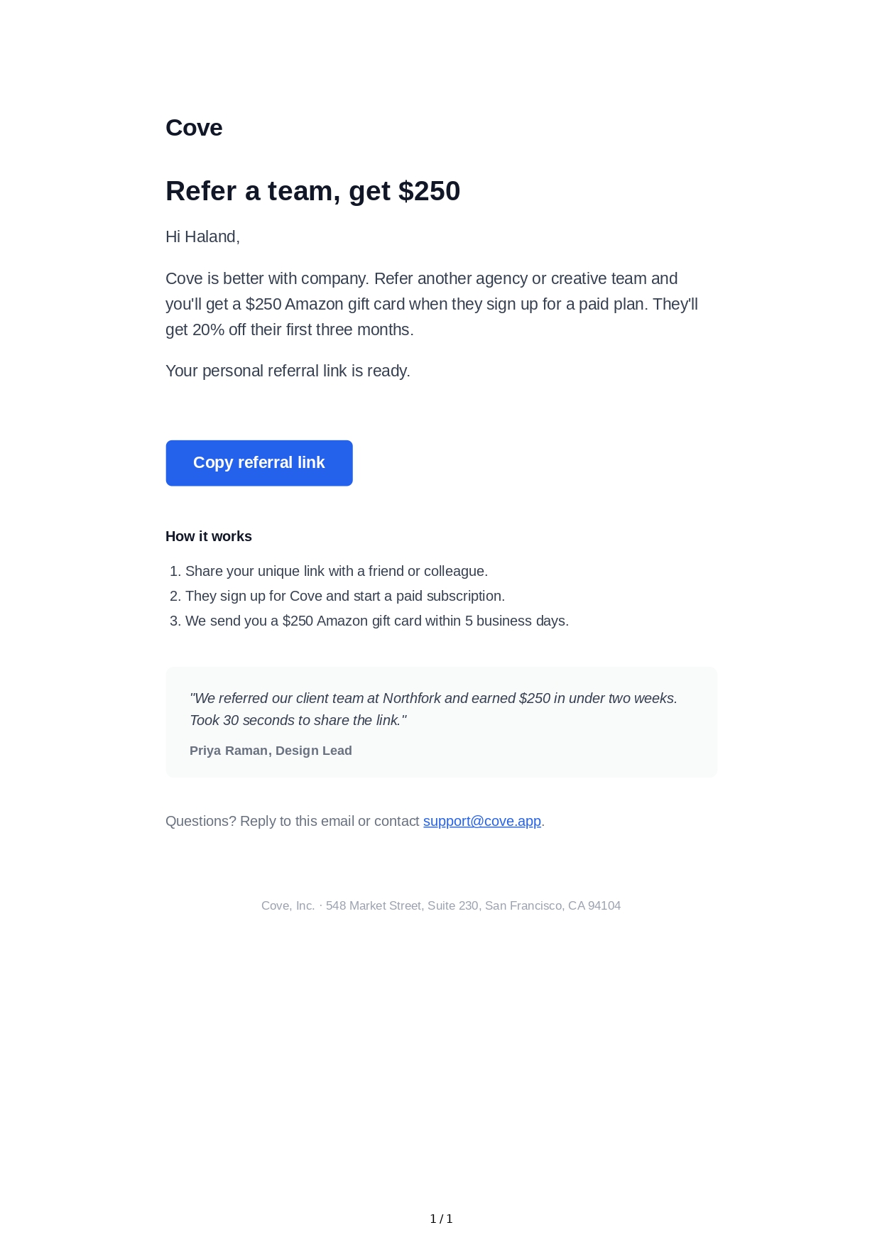 Referral Request Email - Free AI Email Generator, 50+ Real Email Examples