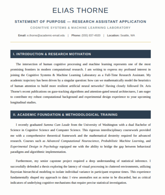 Research Assistant Statement of Purpose - Free AI Statement of Purpose Generator with 50+ Real SOP Examples