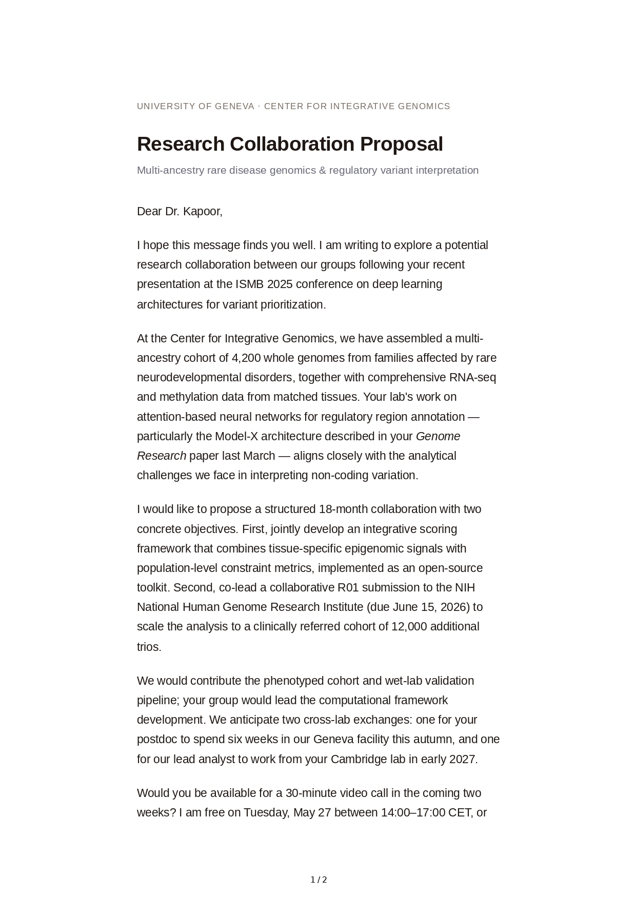 Research Collaboration Email - Free AI Email Generator, 50+ Real Email Examples