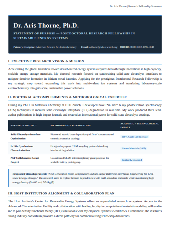 Research Fellowship Statement of Purpose - Free AI Statement of Purpose Generator with 50+ Real SOP Examples