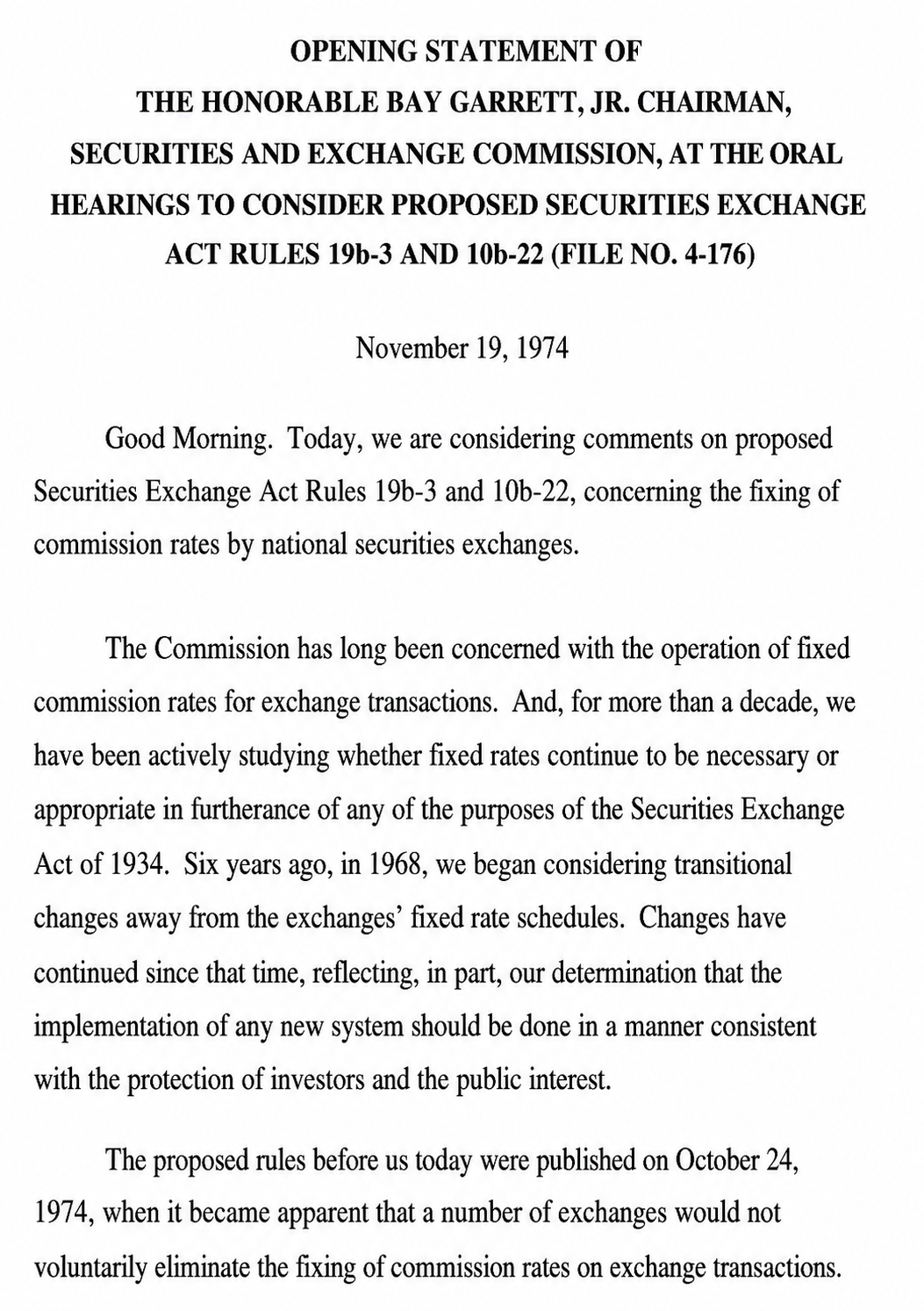 SEC Rules Hearing Opening Statement - Free AI Opening Statement Generator, 50+ Real Opening Statement Examples
