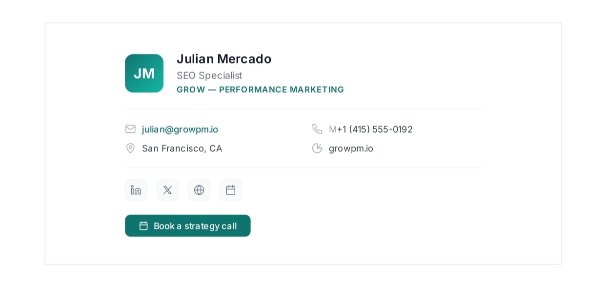 SEO Specialist Email Signature - Free AI Email Signature Generator, 50+ Real Email Signature Examples