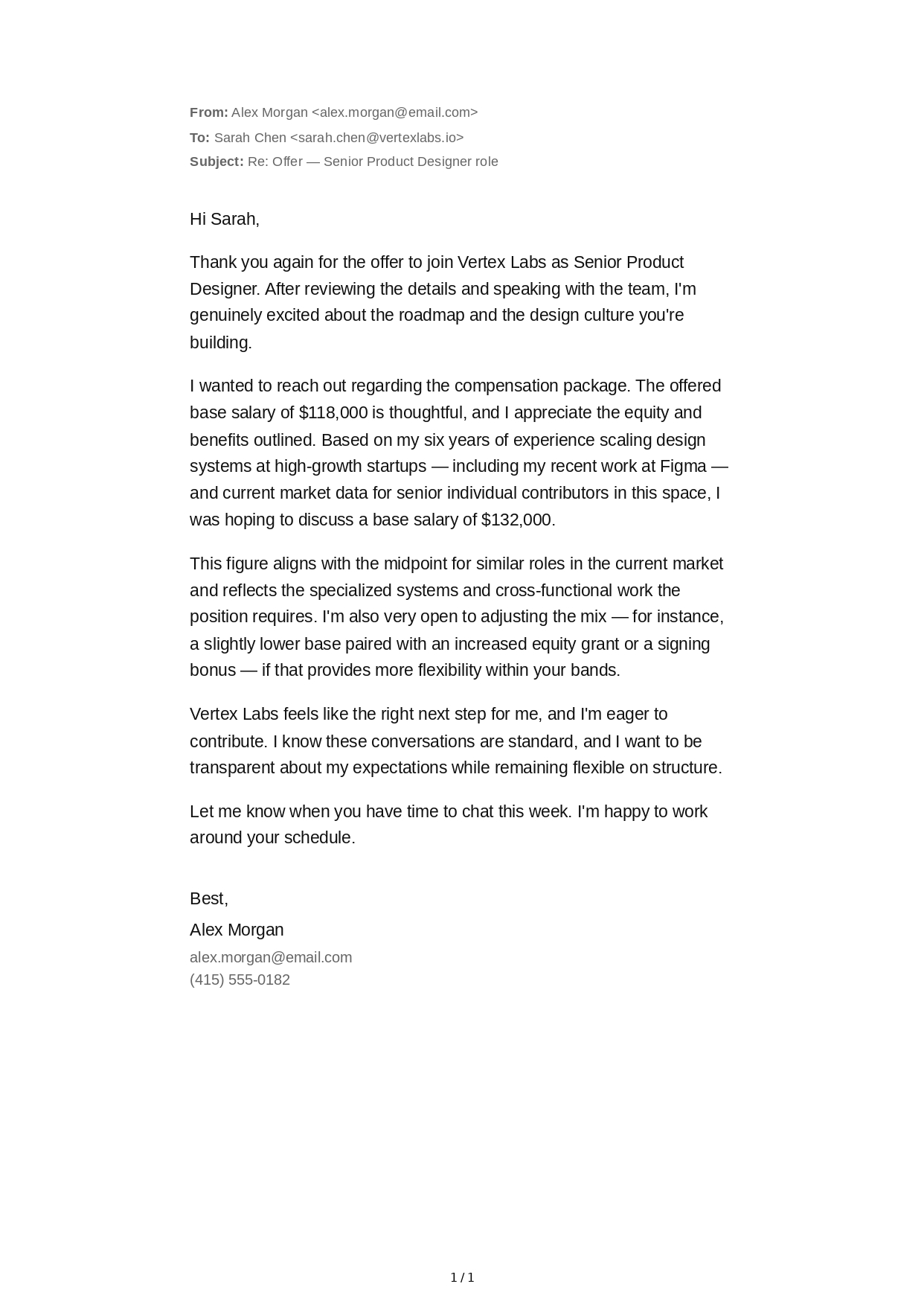 Salary Negotiation Email - Free AI Email Generator, 50+ Real Email Examples