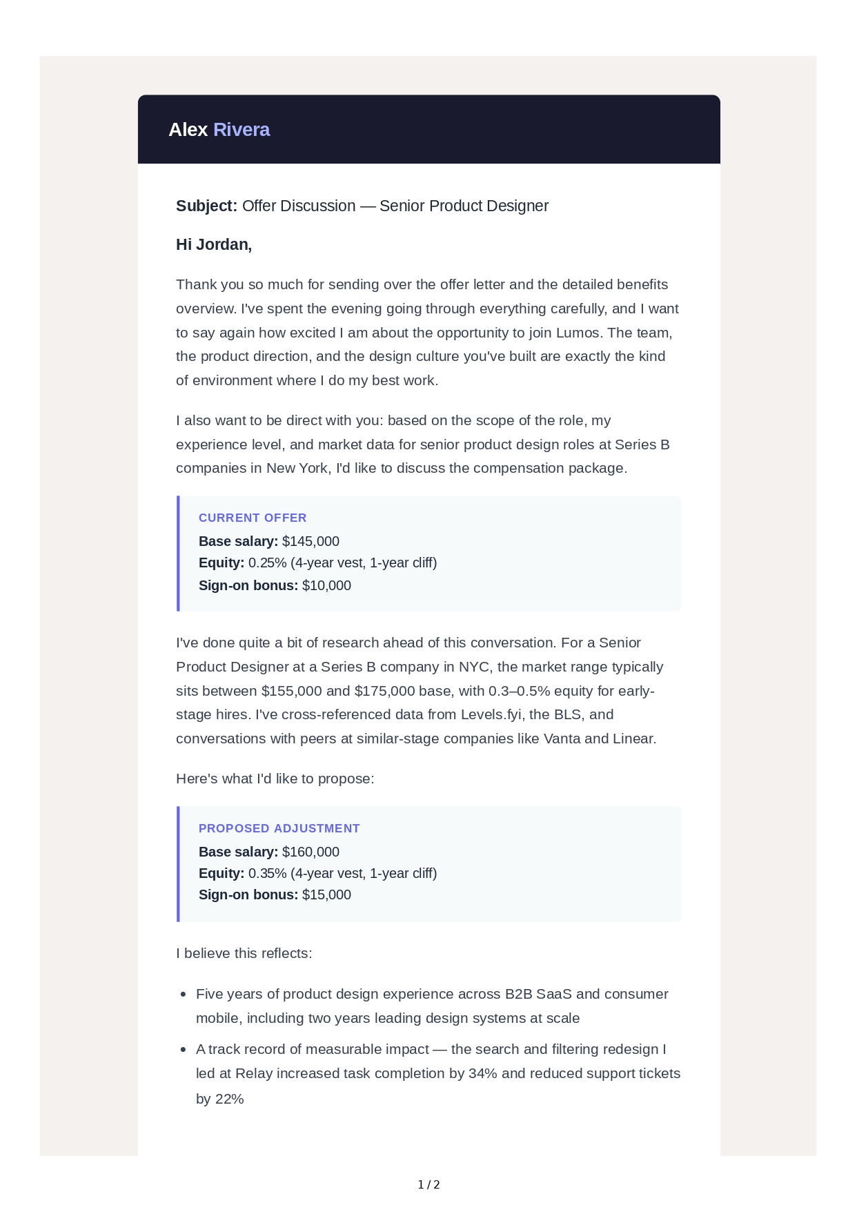 Salary Negotiation Email - Free AI Email Generator, 50+ Real Email Examples