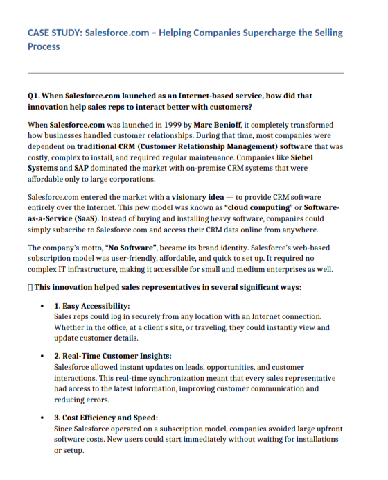 Salesforce Case Study - Free AI Case Study Generator, 50+ Real Case Study Examples