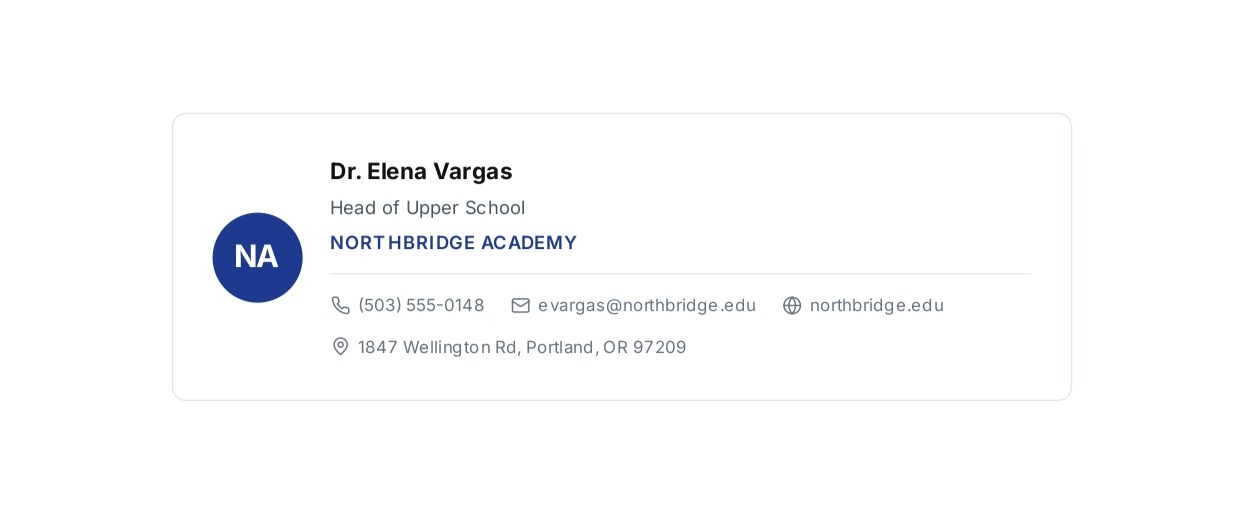 School Administrator Email Signature - Free AI Email Signature Generator, 50+ Real Email Signature Examples