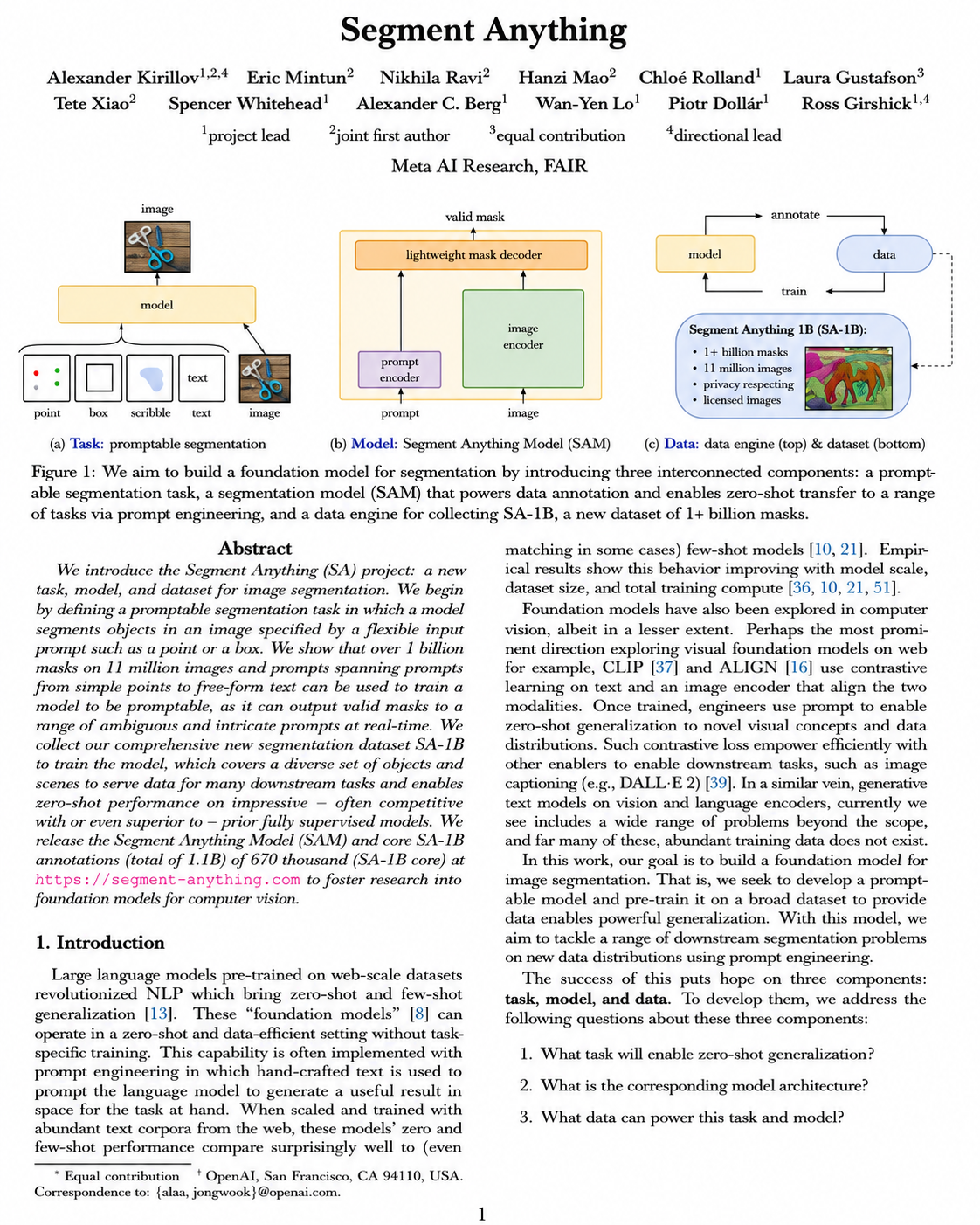 Segment Anything Research Paper - Free AI Research Paper Generator, 50+ Real Research Paper Examples