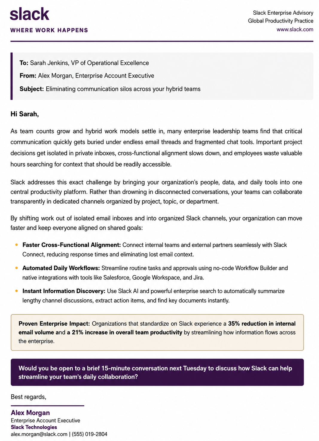 Slack Sales Email - Free AI Sales Pitch Generator, 30+ Real Sales Pitch Examples