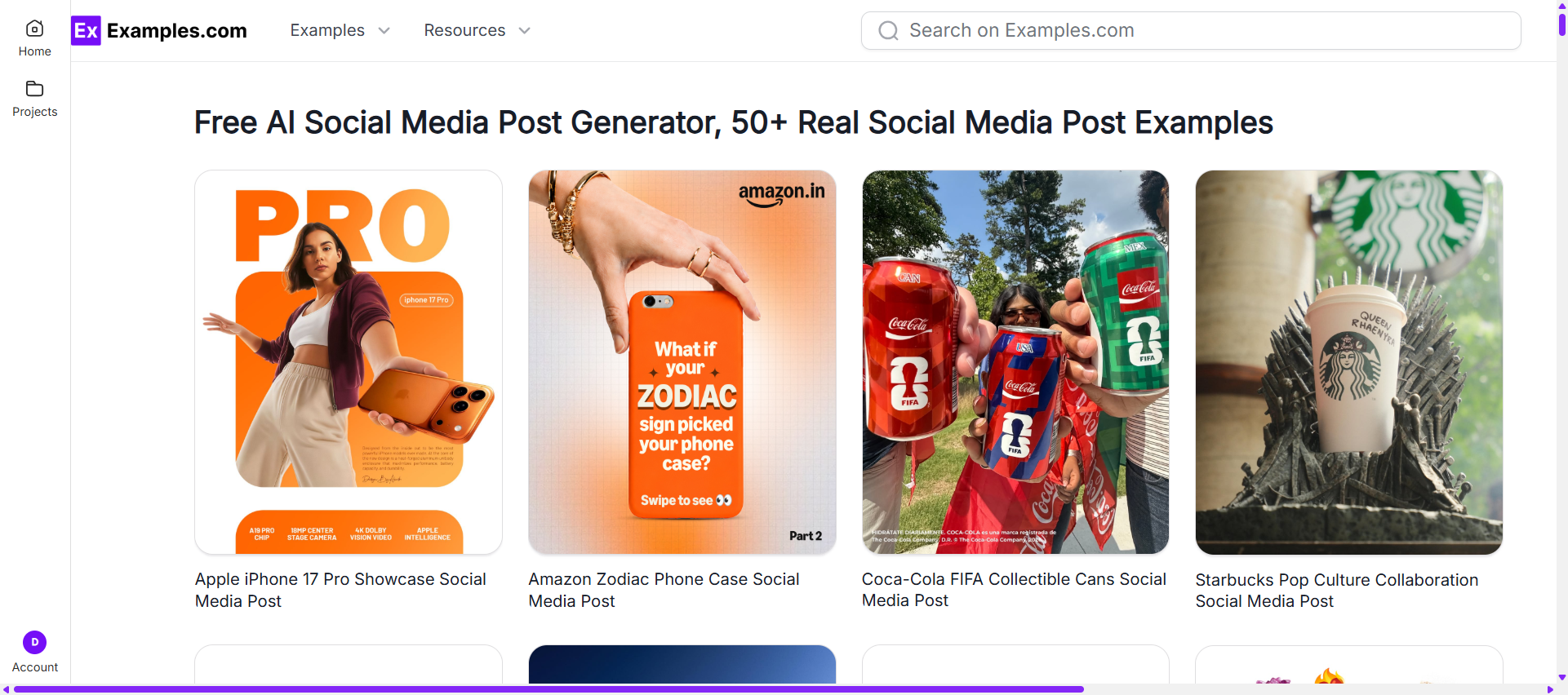 Social Media Post Examples