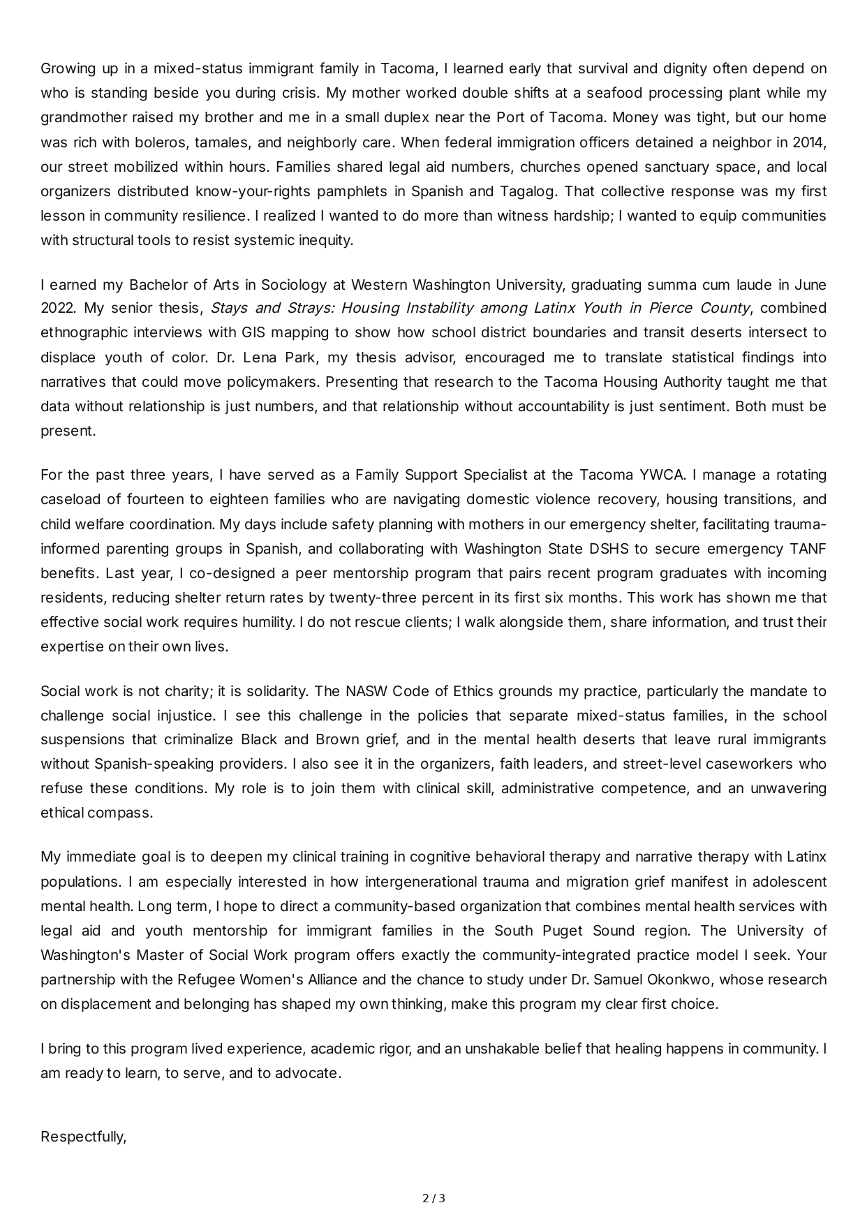 Social Work Personal Statement - Free AI Personal Statement Generator, 50+ Real Personal Statement Examples