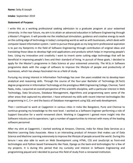 Software Engineer Statement of Purpose - Free AI Statement of Purpose Generator with 50+ Real SOP Examples