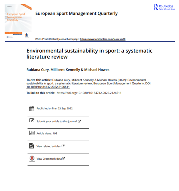 Sports Organizations Sustainability Report