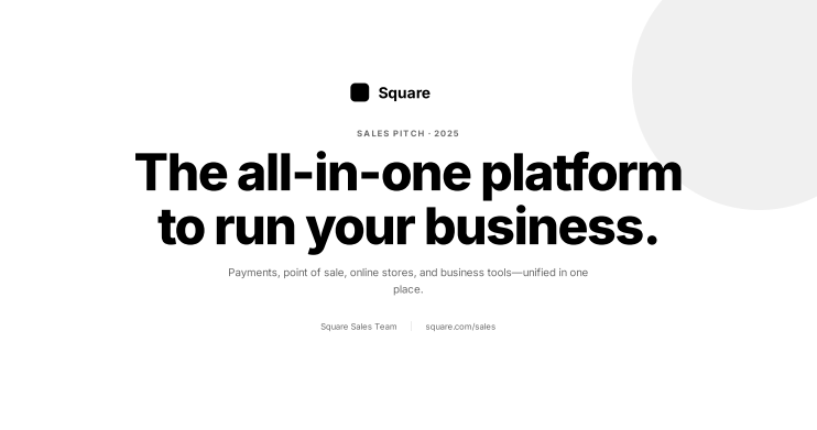 Square Sales Pitch Presentation - Free AI Sales Pitch Generator, 30+ Real Sales Pitch Examples