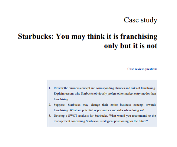 Starbucks Case Study - Free AI Case Study Generator, 50+ Real Case Study Examples