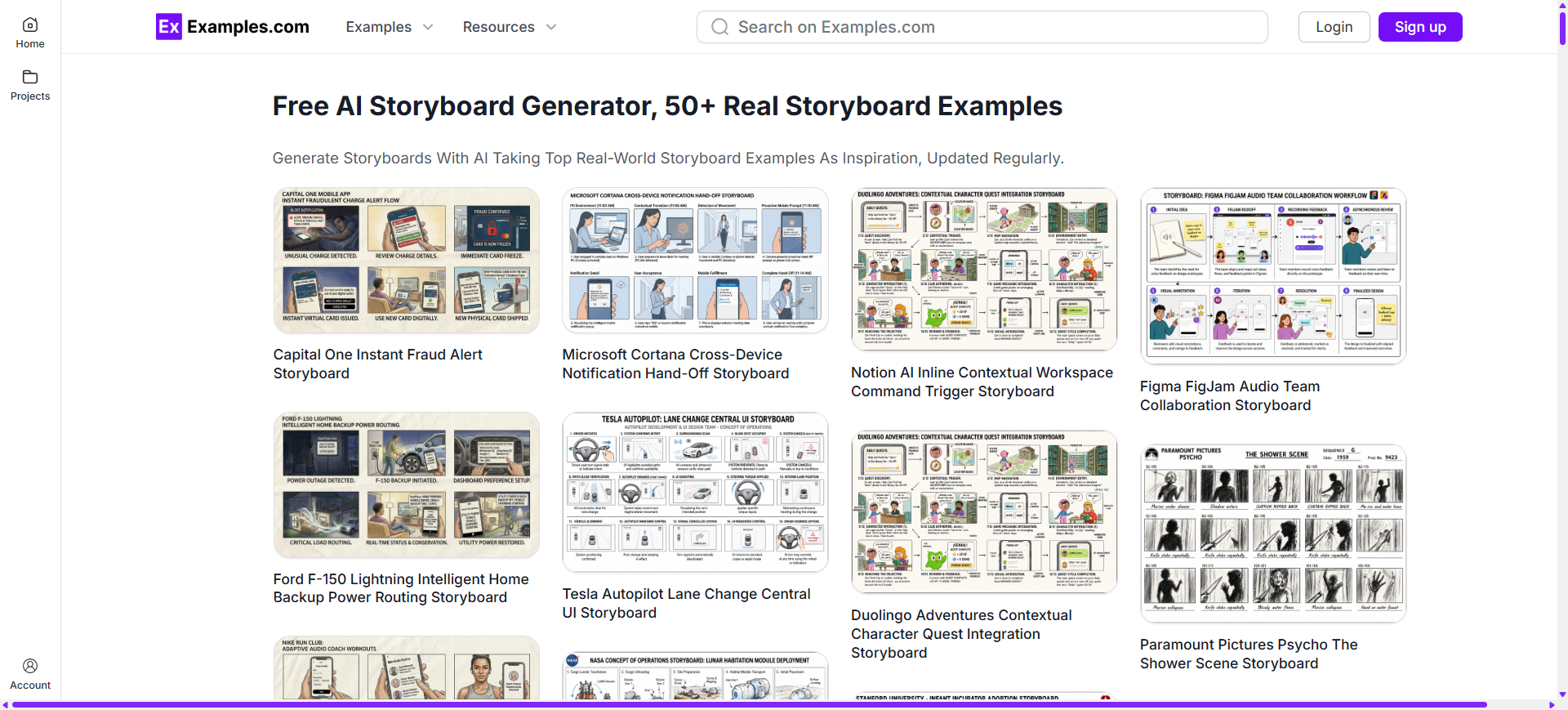 Browse Storyboard Examples