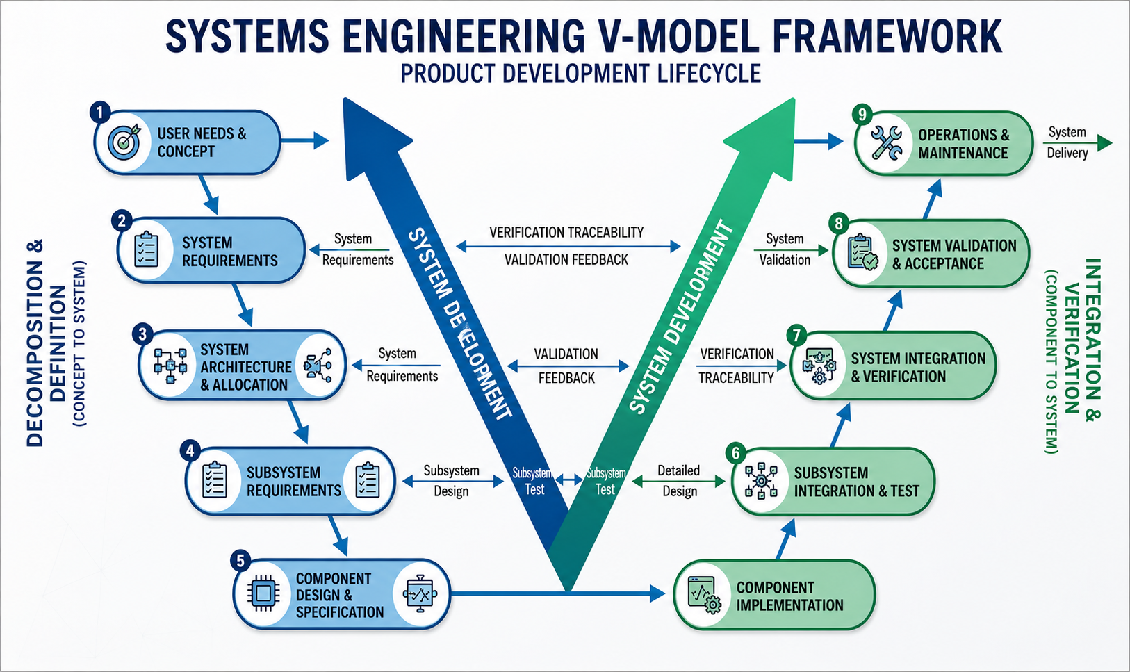 Systems Engineering V-Model Flowchart - Free AI Flowchart Generator, 50+ Real Flowchart Examples