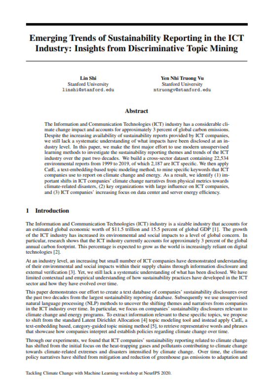 Technology Sustainability Report