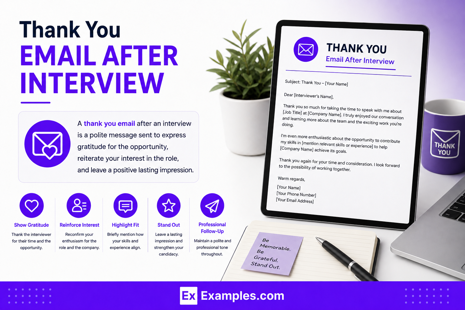 Thank You Email After Interview Examples