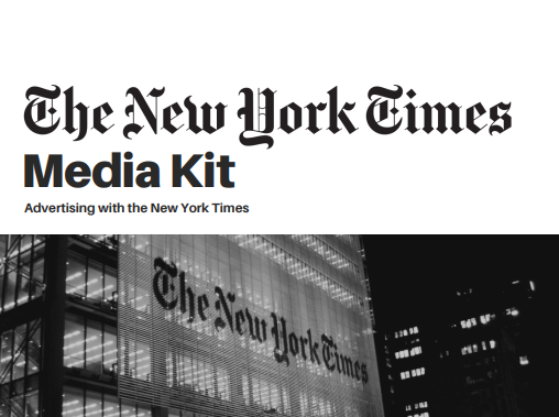 The New York Times Media Kit - Free AI Media Kit Generator, 30+ Real Media Kit Examples