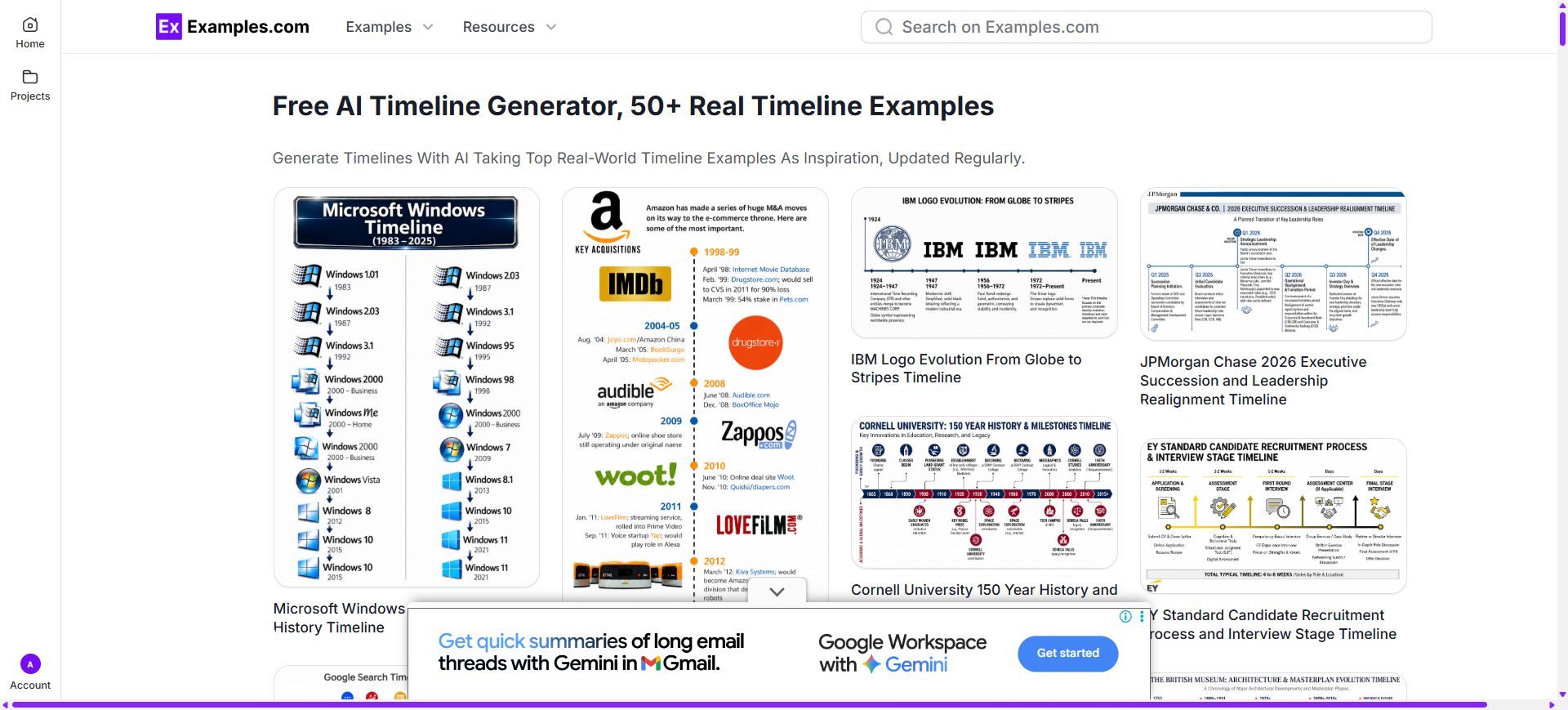 Explore Real-World Timeline Examples