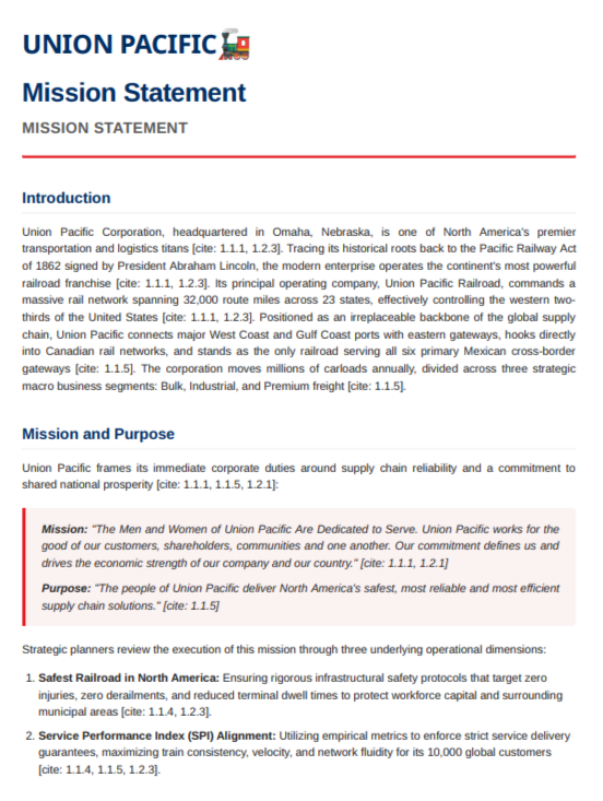 Union Pacific Mission Statement - Free AI Mission Statement Generator, 50+ Real Mission Statement Examples