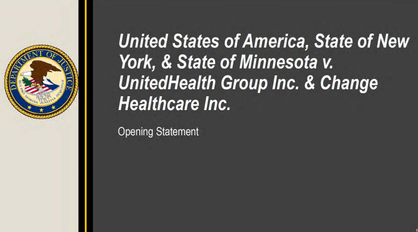 United States v. UnitedHealth Group Opening Statement - Free AI Opening Statement, 50+ Real Opening Statement Examples
