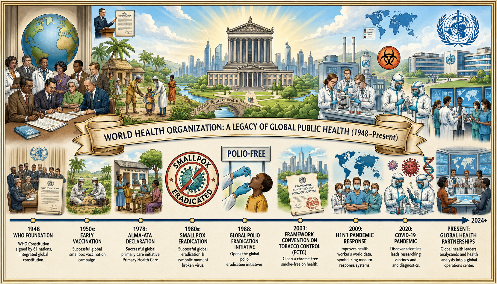 WHO Public Health Milestones Timeline - Free AI Timeline Generator, 40+ Real Timeline Examples