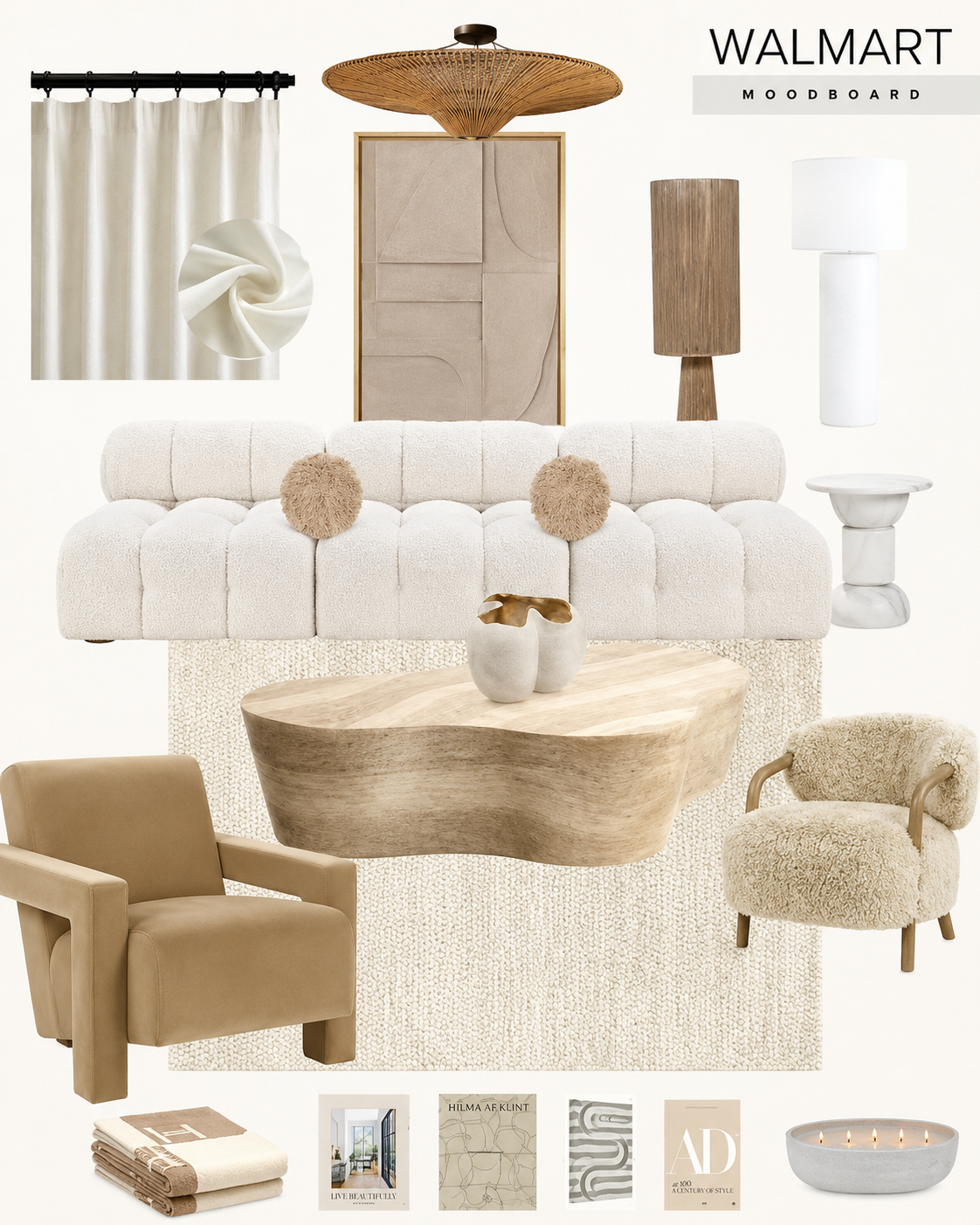 Walmart Living Room Mood Board - Free AI Mood Board Generator, 50+ Real Mood Board Examples