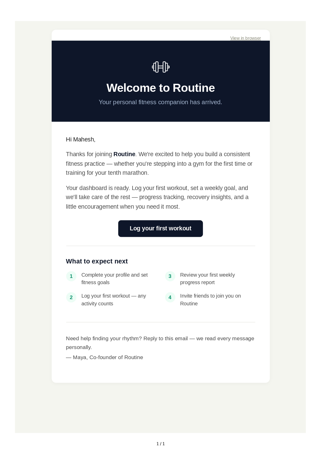 Welcome Email - Free AI Email Generator, 50+ Real Email Examples