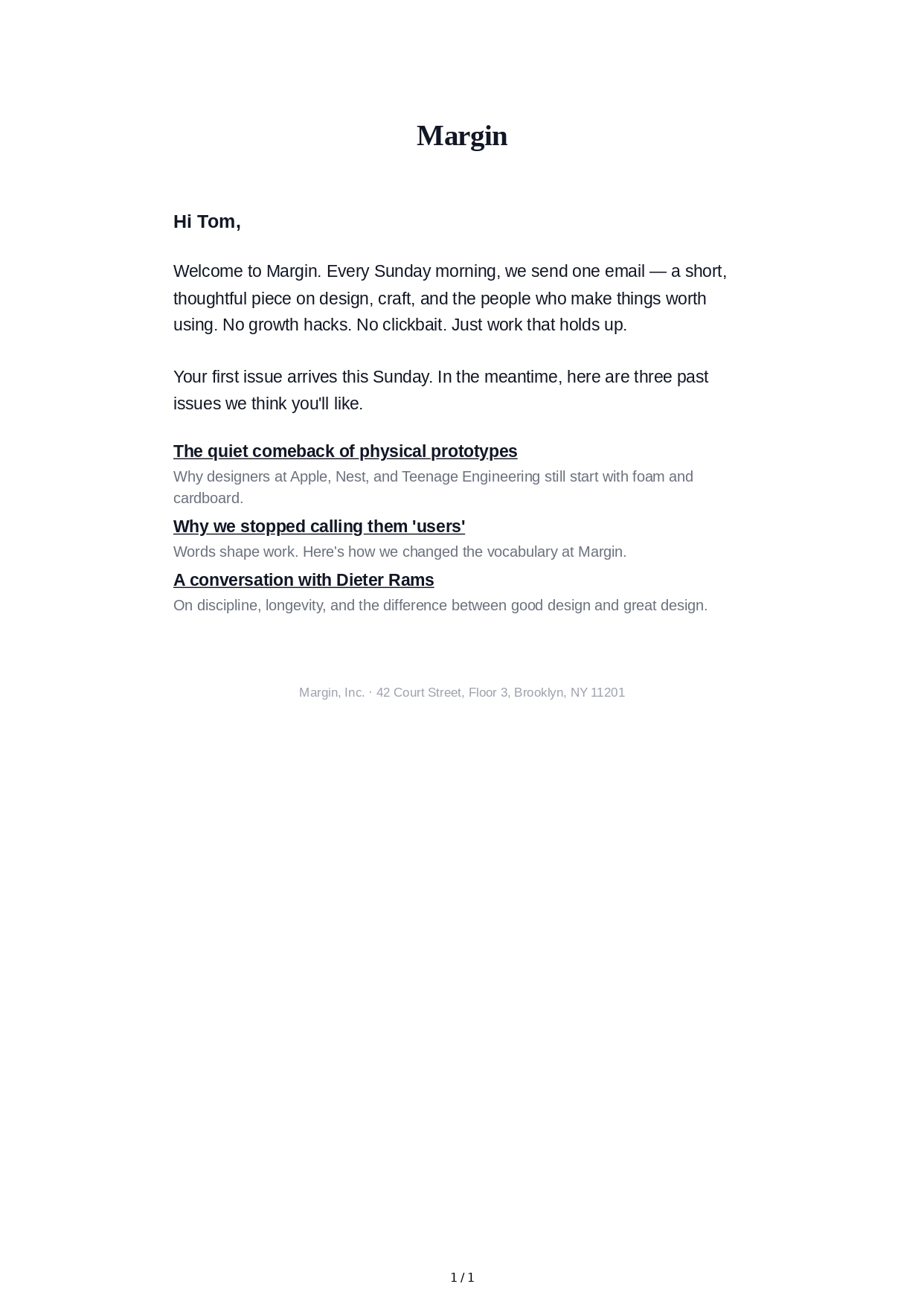 Welcome Newsletter Email - Free AI Email Generator, 50+ Real Email Examples