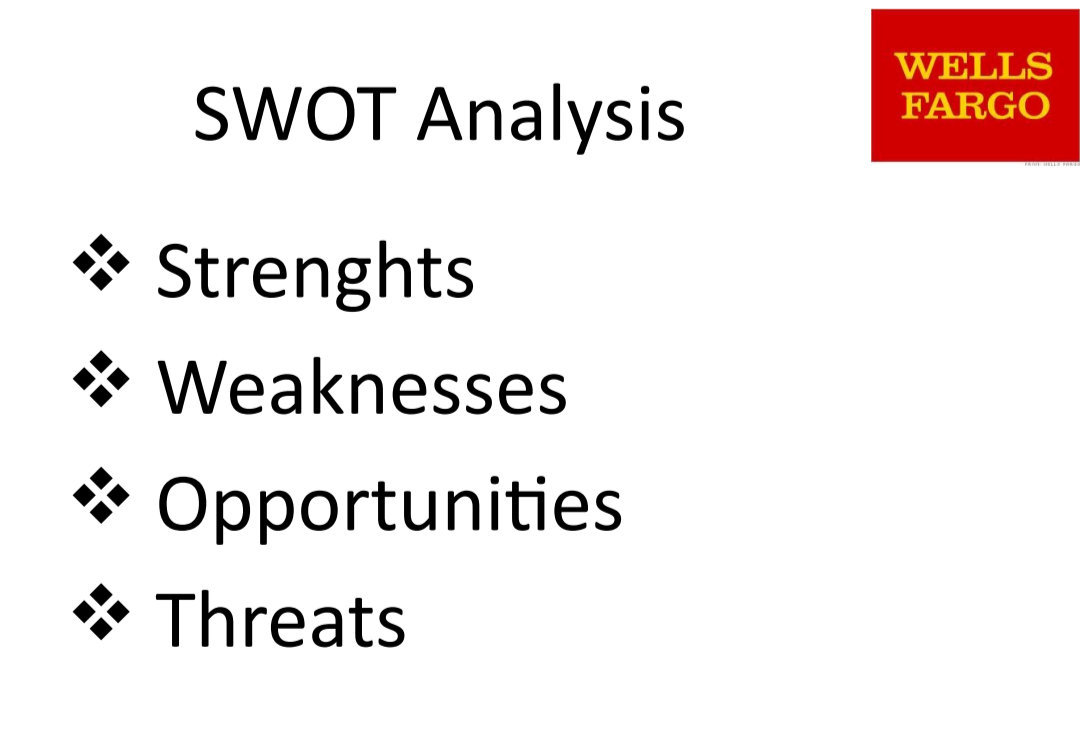 Wells Fargo Swot Analysis  - Free AI swot analysis Generator, 50+ Real swot analysis Examples