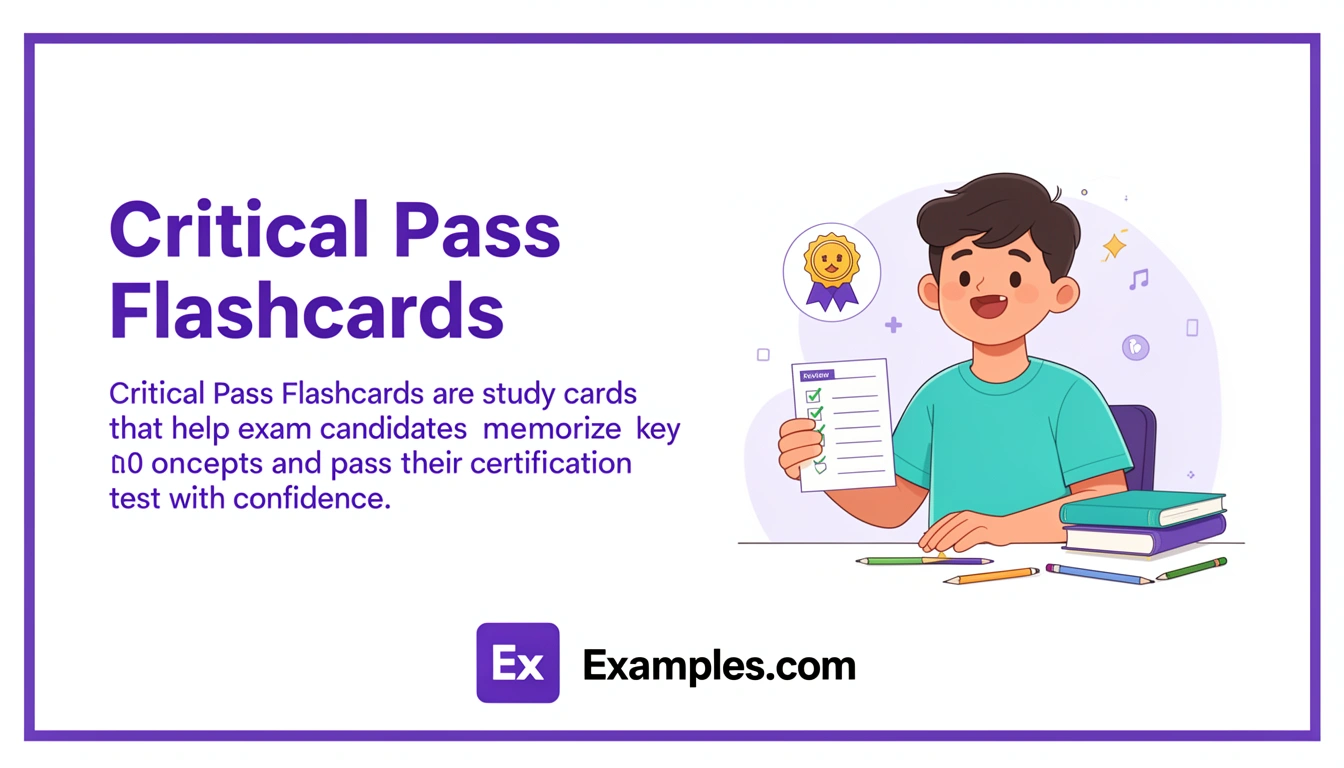 Critical Pass Flashcard Examples, Create Critical Pass Flashcards with AI