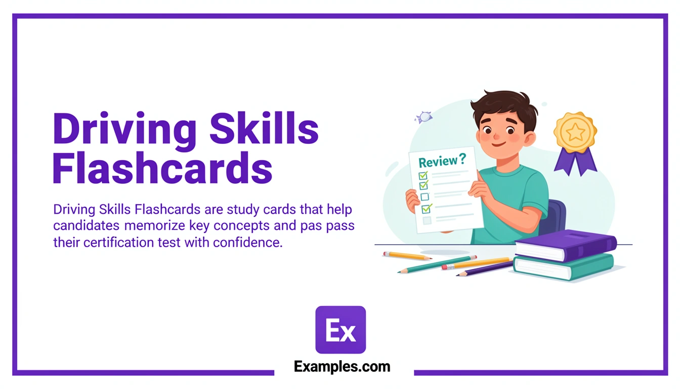 driving skills flashcards