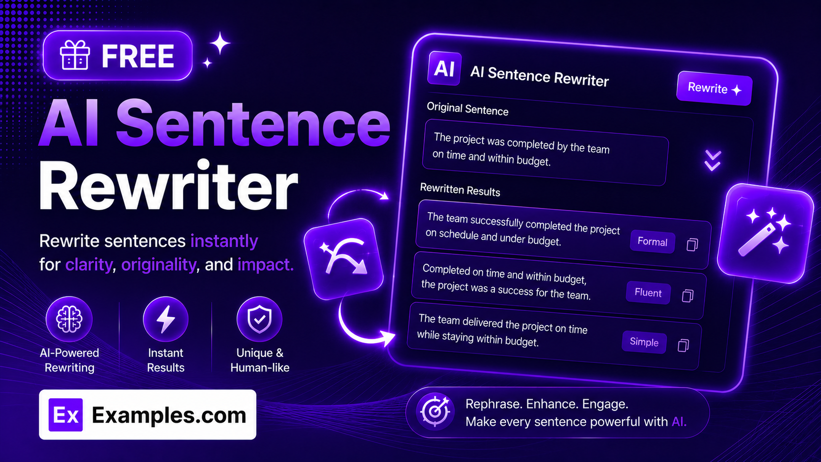 free ai sentence rewriter