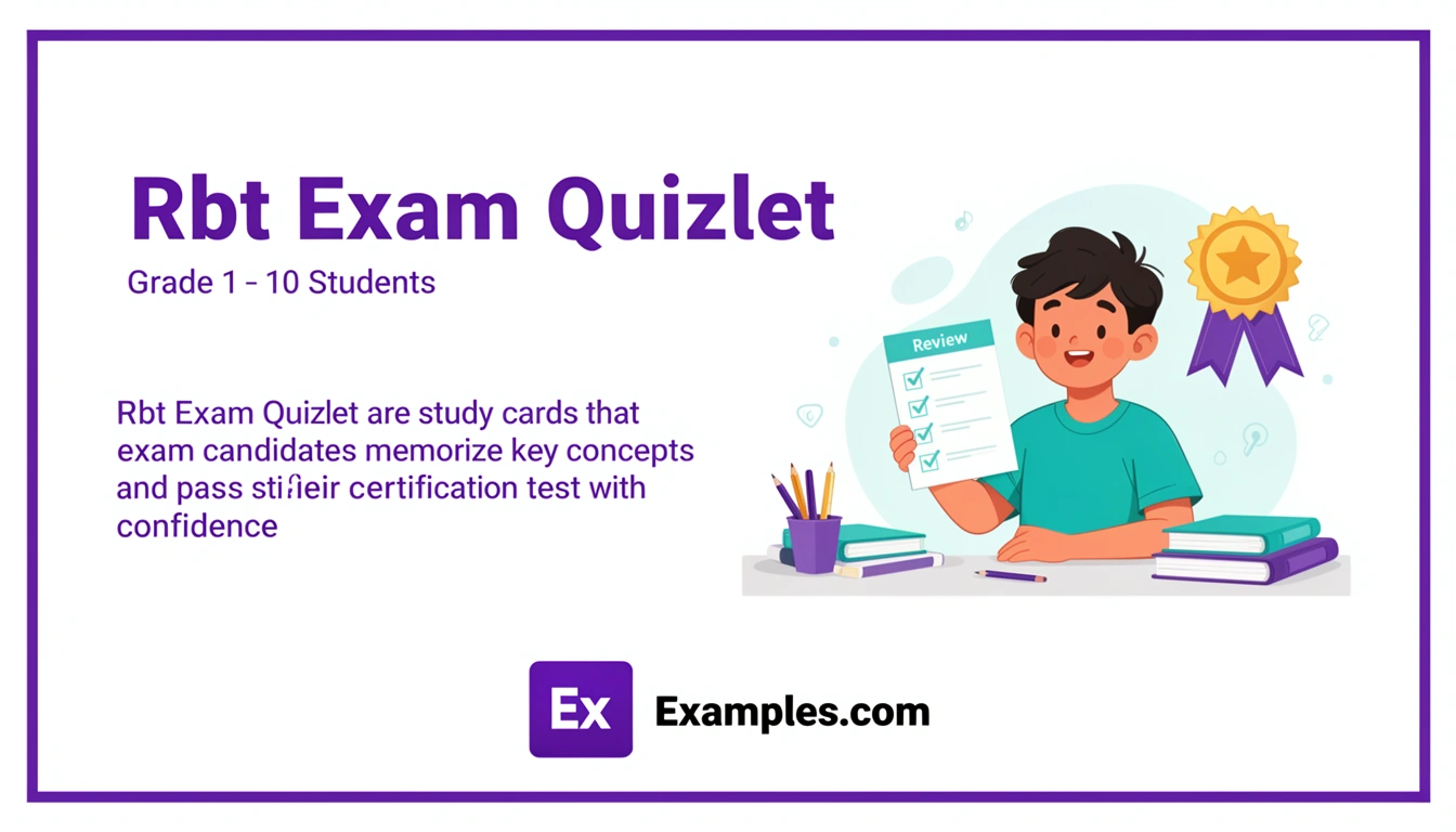 Rbt Exam Quizlet Flashcard Examples, Create Rbt Exam Quizlet Flashcards with AI