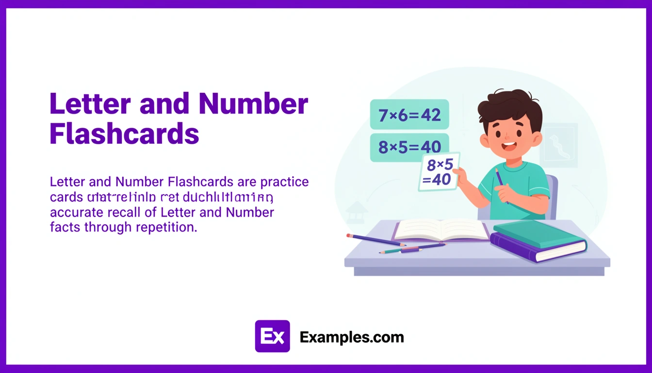 letter and number flashcards