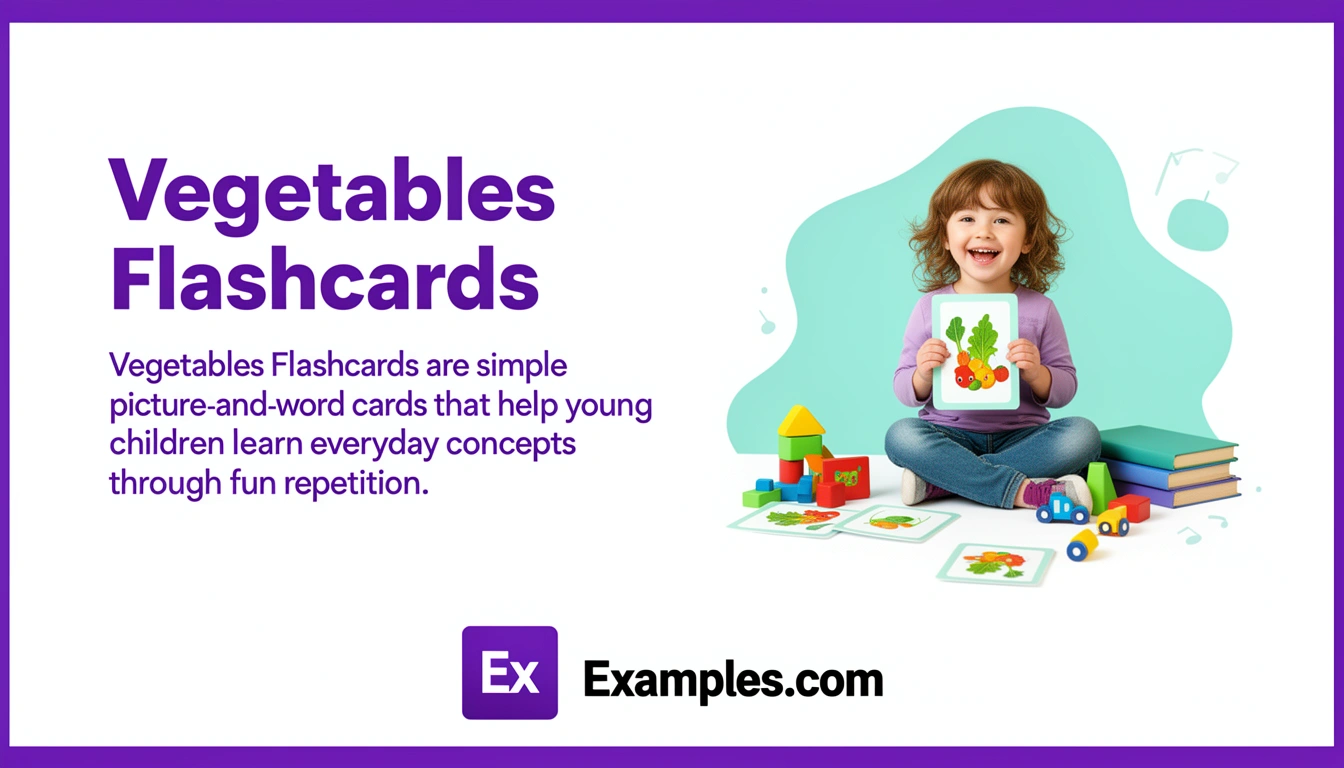 Vegetables Flashcard Examples, Create Vegetables Flashcards with AI