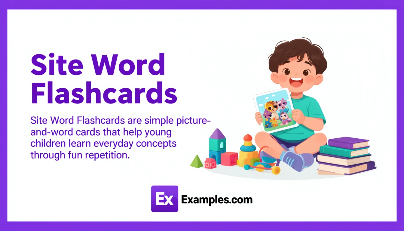 Site Word Flashcard Examples, Create Site Word Flashcards with AI