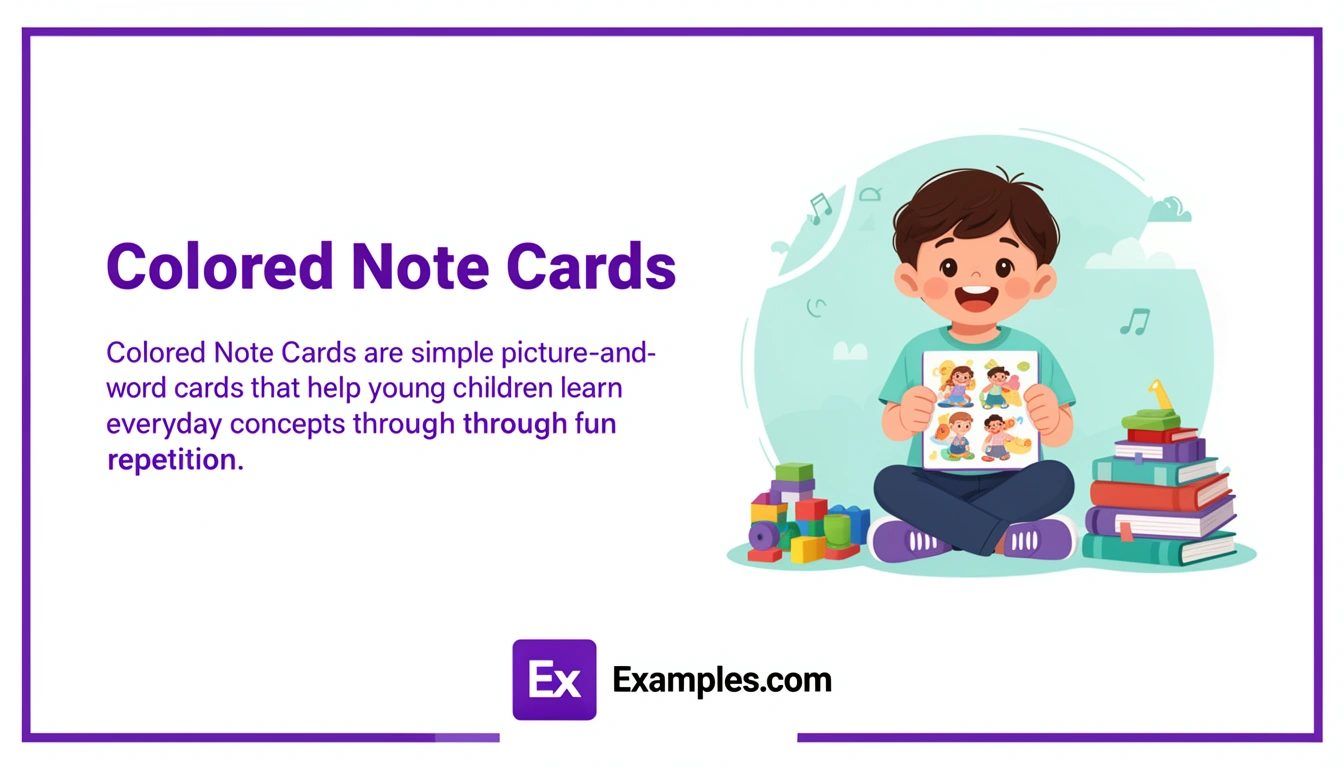 colored note cards