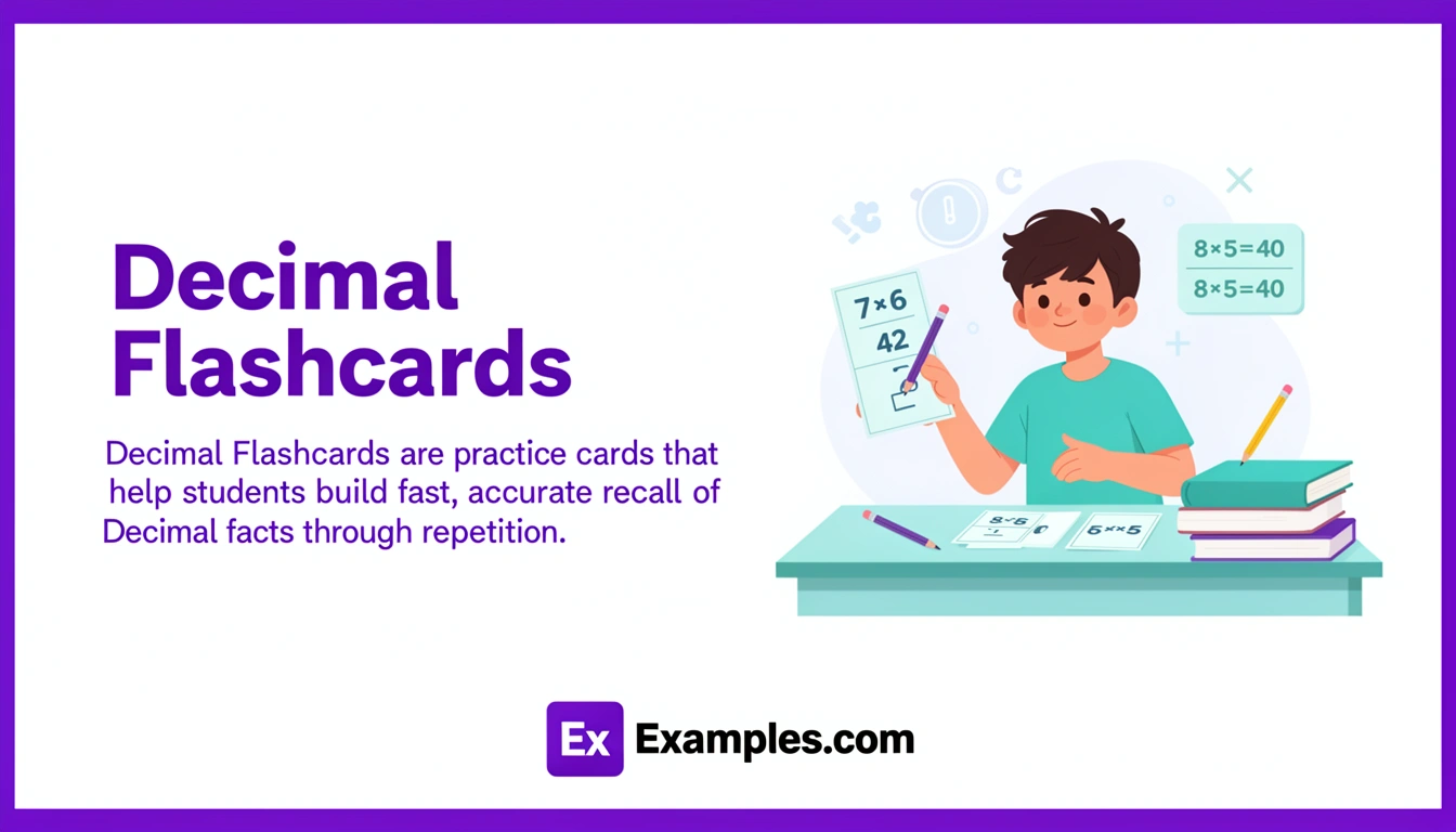 Decimal Flashcard Examples, Create Decimal Flashcards with AI