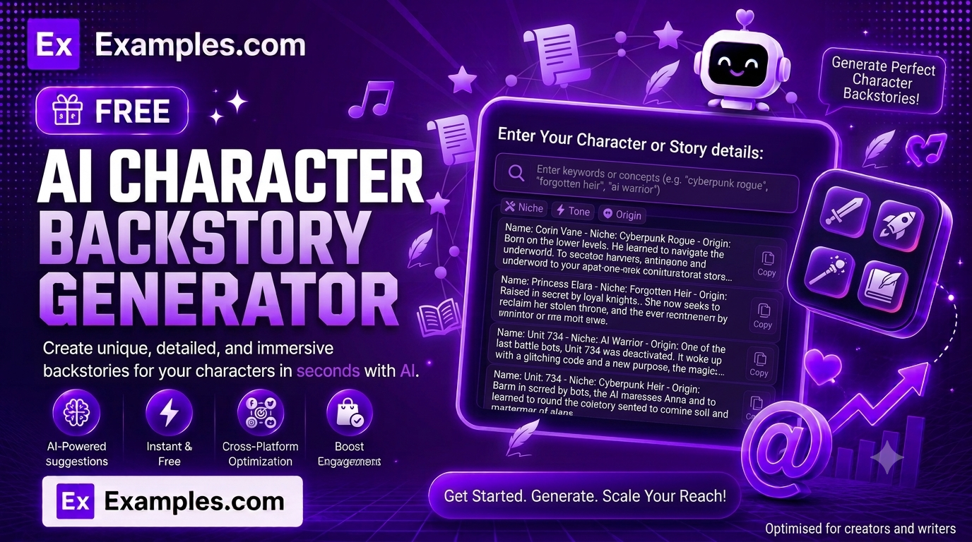 free ai character backstory generator