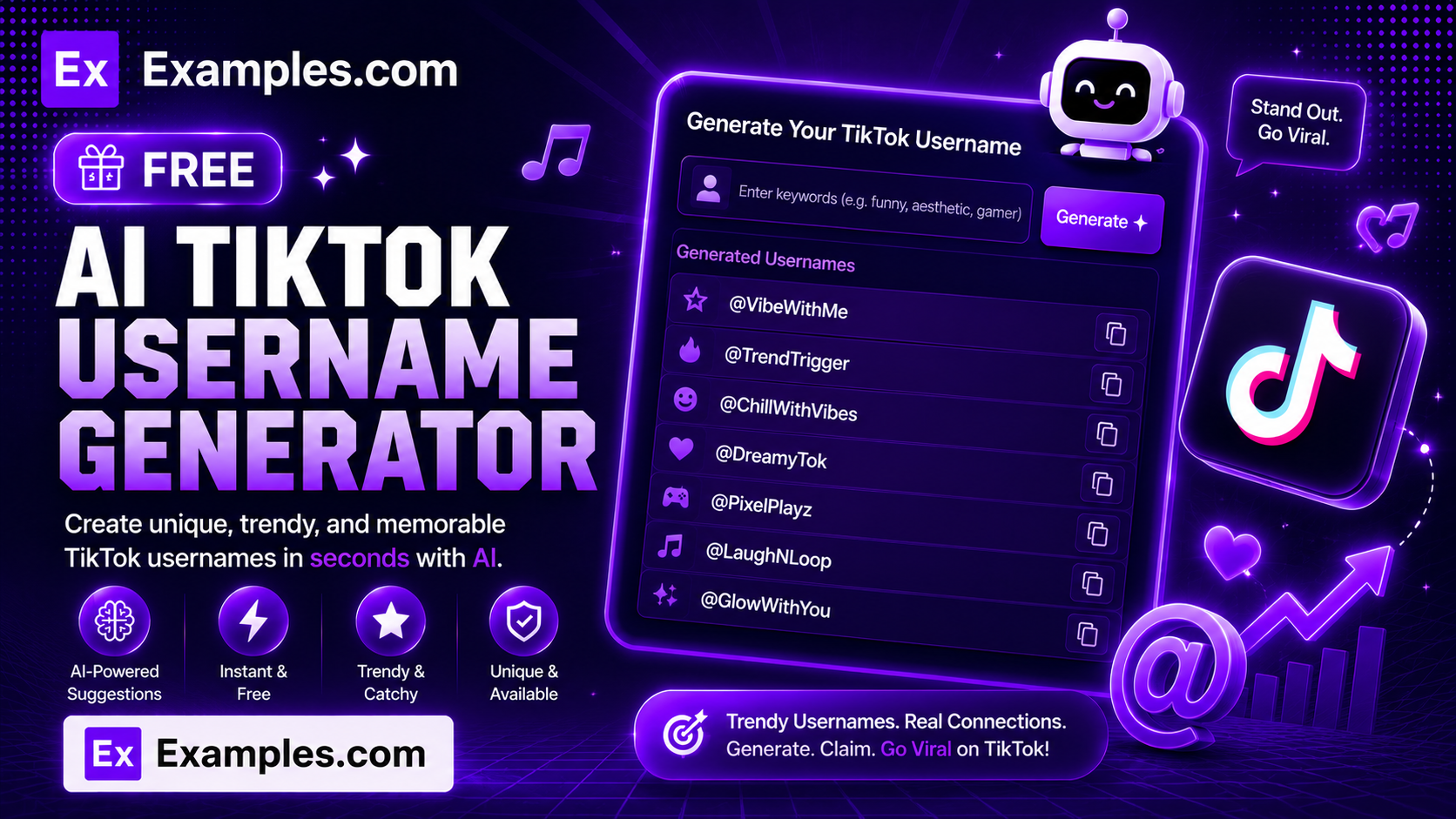 free ai tiktok username generator