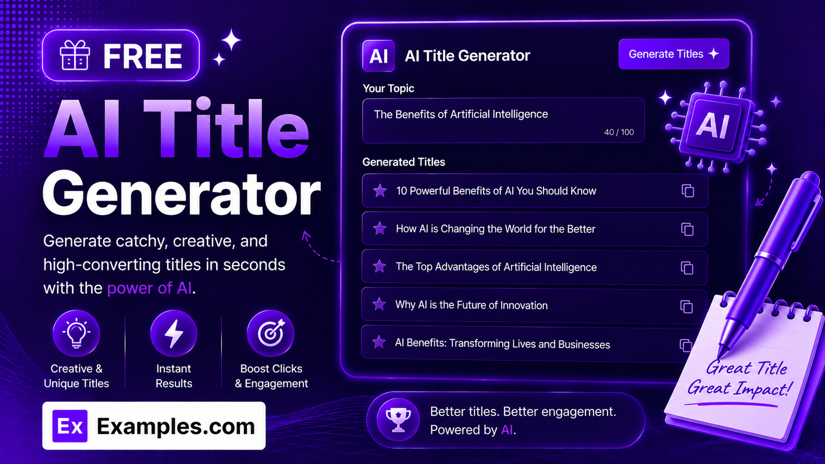 free ai title name generator