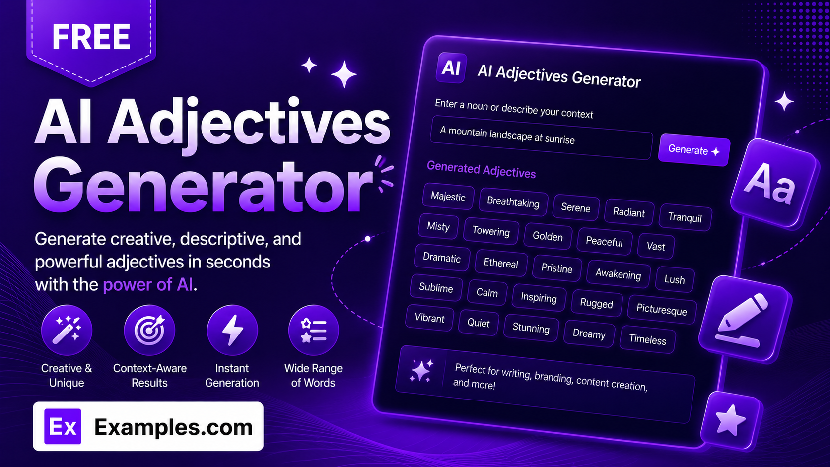 Free AI Adjective Generator
