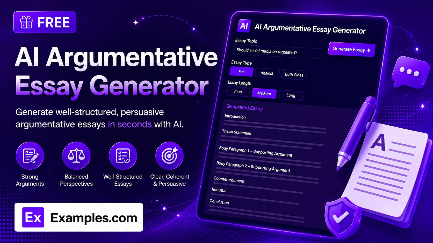 Free AI Argumentative Essay Generator