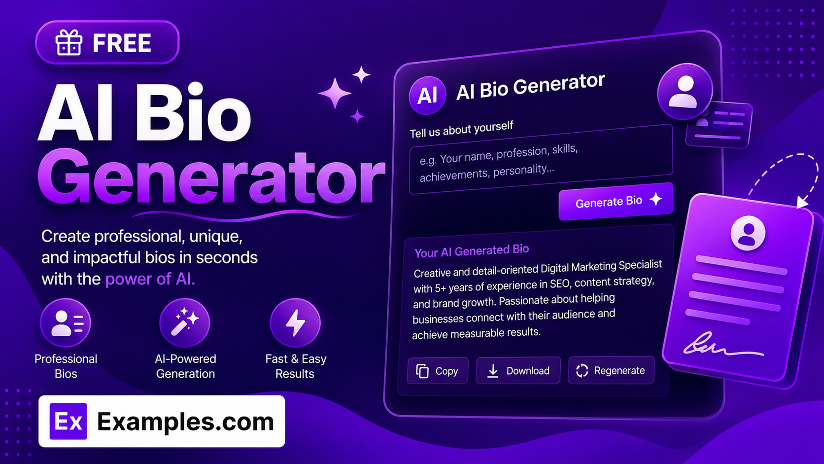 Free AI Bio Generator
