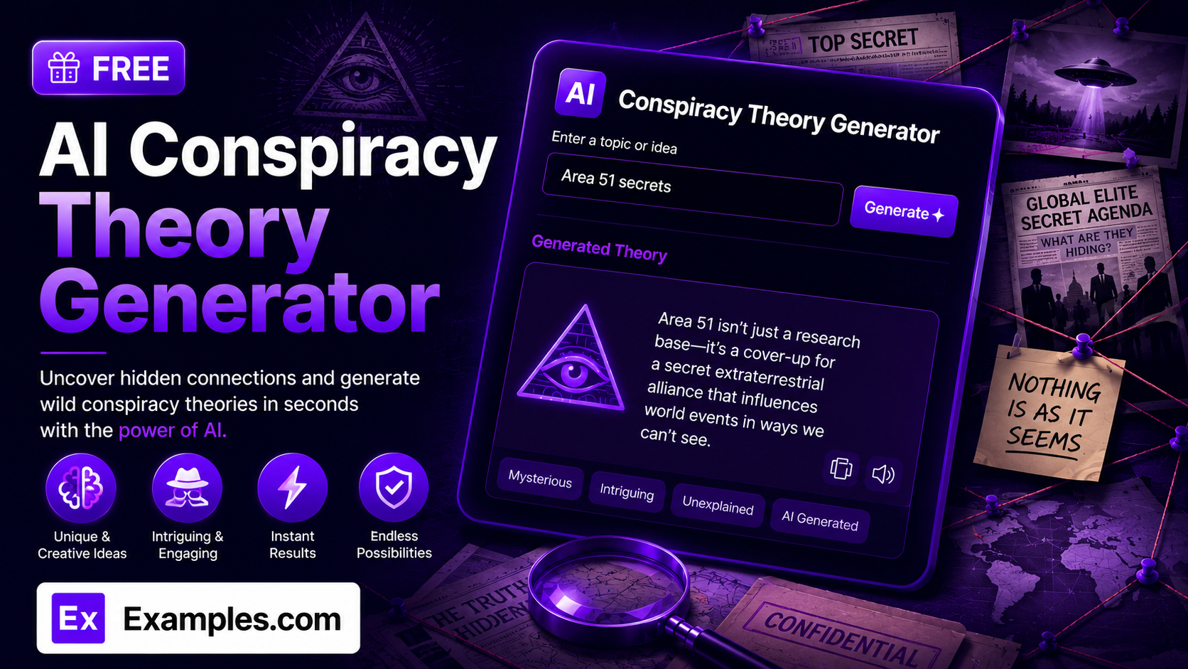 Free AI Conspiracy Theory Generator