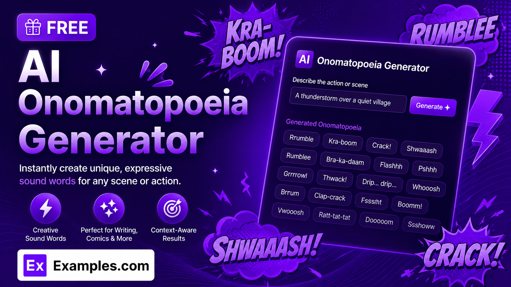 Free AI Onomatopoeia Generator